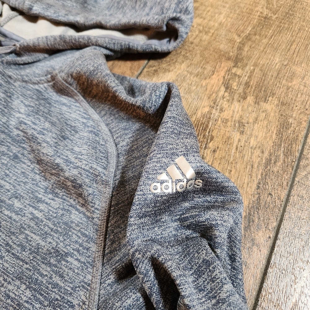 Adidas Climawarm Pullover Hoodie Game Day Sweater Sweatshirt Men’s Large Gray - Picture 3 of 10